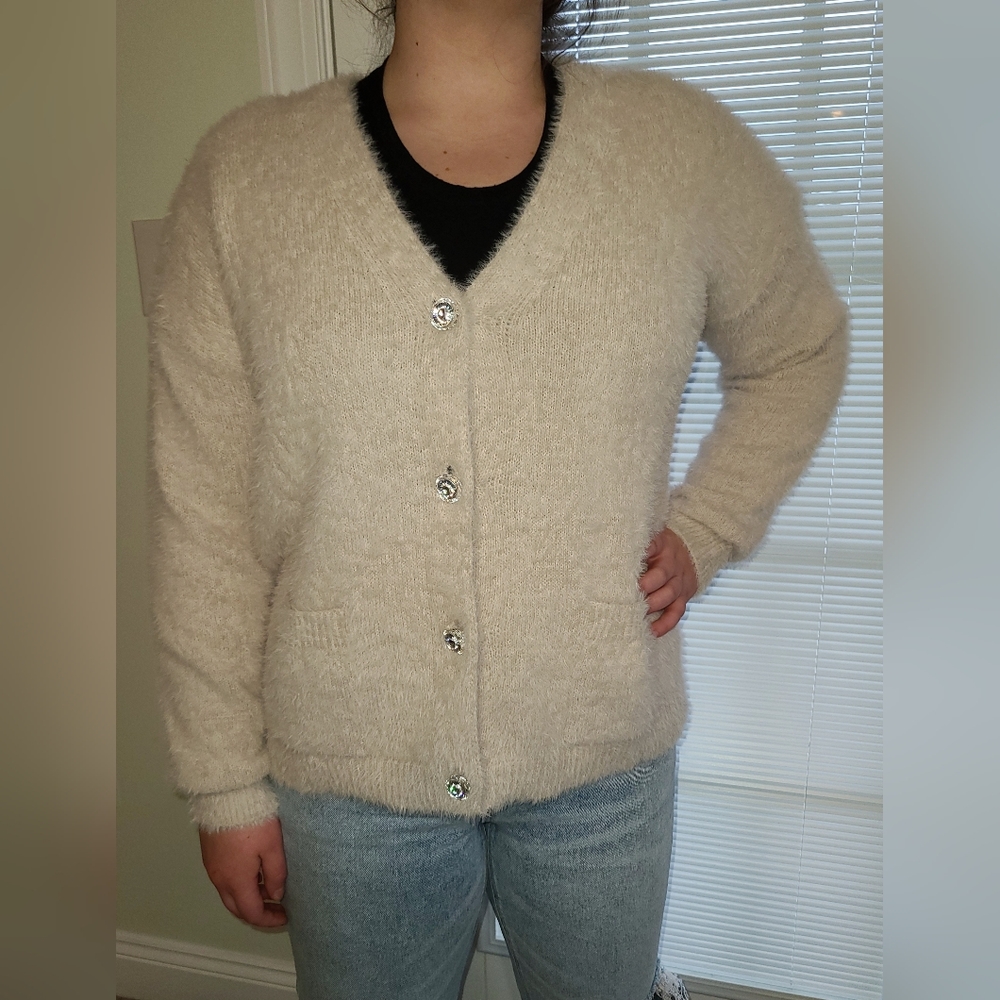 John Paul Richard Fuzzy Sweater Large NWT